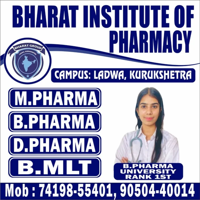 Unlock Your Future with Bharat Group of Institutions!

Admissions Open for:

BALLB & BBALLB LLB LLM
B.Pharmacy & D.Pharmacy
BMLT (Bachelor of Medical Laboratory Technology)
Diploma in Food Production & Traditional Sweets
ANM & GNM

Apply now and take the first step towards a successful career!

#bharatgroupofinstitution #admissionsopen2025_26