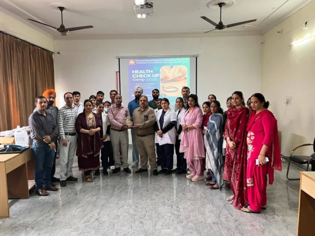 Today, Bharat Group of Institutions Ladwa Organise an Health Check Up Camp at
Dronacharya Degree College, Kurukshetra.