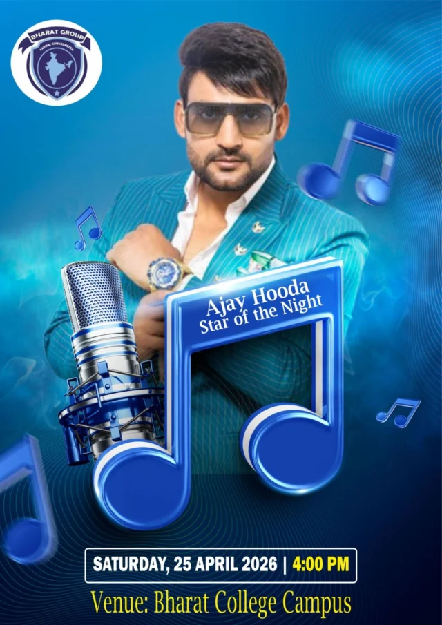 "एक नई सोच, एक नया आगाज़!" 🔥
​तैयार हो जाइए! भारत ग्रुप ऑफ इंस्टीट्यूशंस लेकर आ रहा है साल का सबसे बड़ा और धमाकेदार फेस्ट— 'आगाज़ 2026'।
​यहाँ होगी प्रतिभा की गूँज, संगीत का जादू और संस्कृति का संगम। अपनी ऊर्जा को नई उड़ान देने के लिए तैयार हो जाइए! 🚀