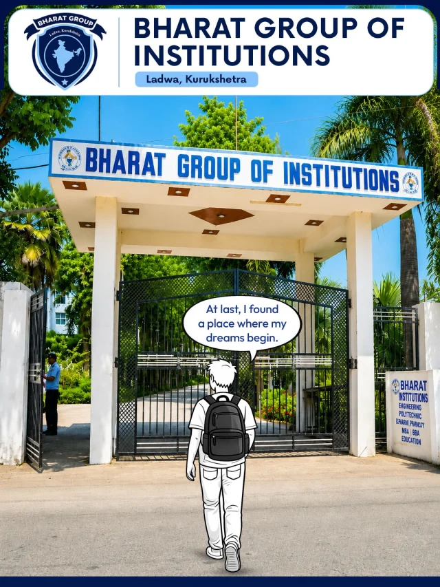 Every great journey starts with the right campus.
From inspiring classrooms and advanced computer labs to hands-on practical learning and confidence-building experiences, Bharat Group of Institutions is where dreams turn into achievements. 
Learn. Practice. Grow. Succeed.

Admissions Open – Take the first step towards a brighter future today!

📞 Contact us now or visit our campus to explore endless opportunities at Bharat Group of Institutions, Ladwa, Kurukshetra.
.
.
.
.
.
.
#admissionsopen #college #besteducation #llb #pharmacy