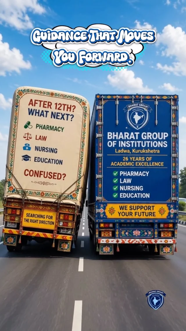 Every great career starts with the right education, the right guidance, and the right opportunities.
At Bharat Group of Institutions, learning goes beyond classrooms—it’s about building skills, confidence, and a future you’re proud of. From expert faculty to modern infrastructure and practical exposure, every step is designed to help students achieve their goals.
Your journey towards success starts here.

📞 Admissions are now open! Contact Bharat Group of Institutions today and take the first step towards a brighter future.
.
.
.
.
.
#pharmacy #law #careeropportunities #college #education
